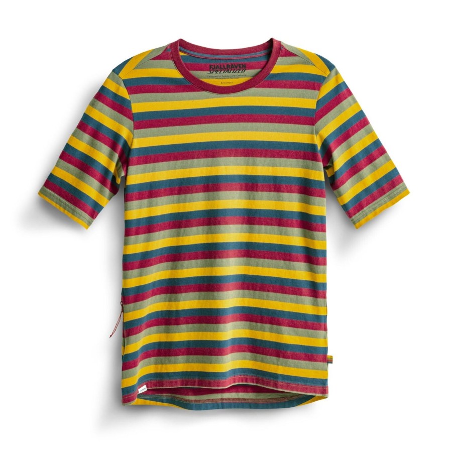 Dame Fjällräven | Fjallraven Womens S/F Cotton Striped T-Shirt