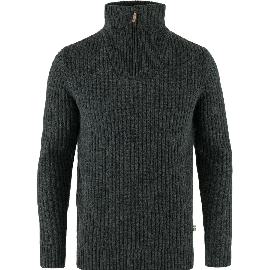 Herre Fjällräven | Fjallraven Mens Ovik Half Zip Knit