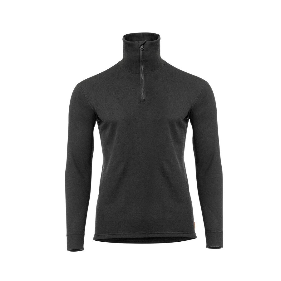 Herre Aclima | Aclima Mens Woolterry Polo Sort (Jet Black)