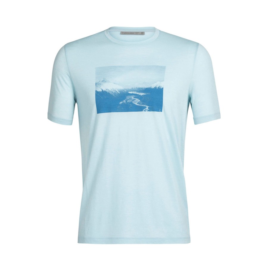 Herre Icebreaker | Icebreaker Mens Tech Lite Ii S/S Tee Mountain Mantra Bla (Haze)