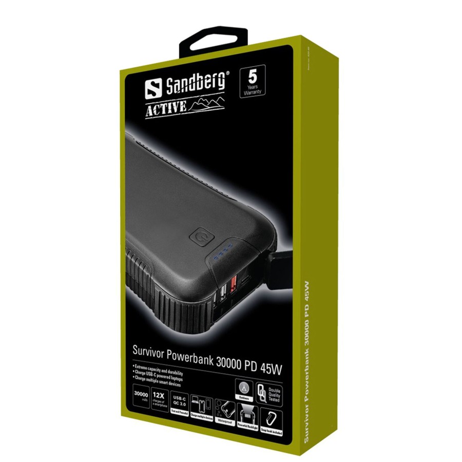 Udstyr Sandberg | Sandberg Survivor Powerbank 30000 Mah Pd45W