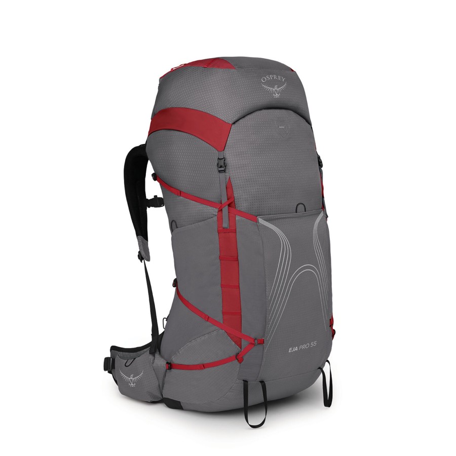 Rygsaekke Osprey | Osprey Womens Eja Pro 55 Gra (Dale Grey/Poinsettia Red)