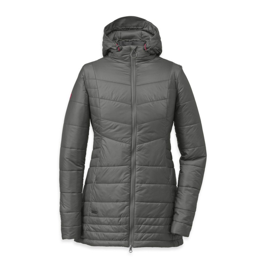 Dame Outdoor Research | Outdoor Research Womens Breva Parka Gra (Pewter/Desert Sunrise)