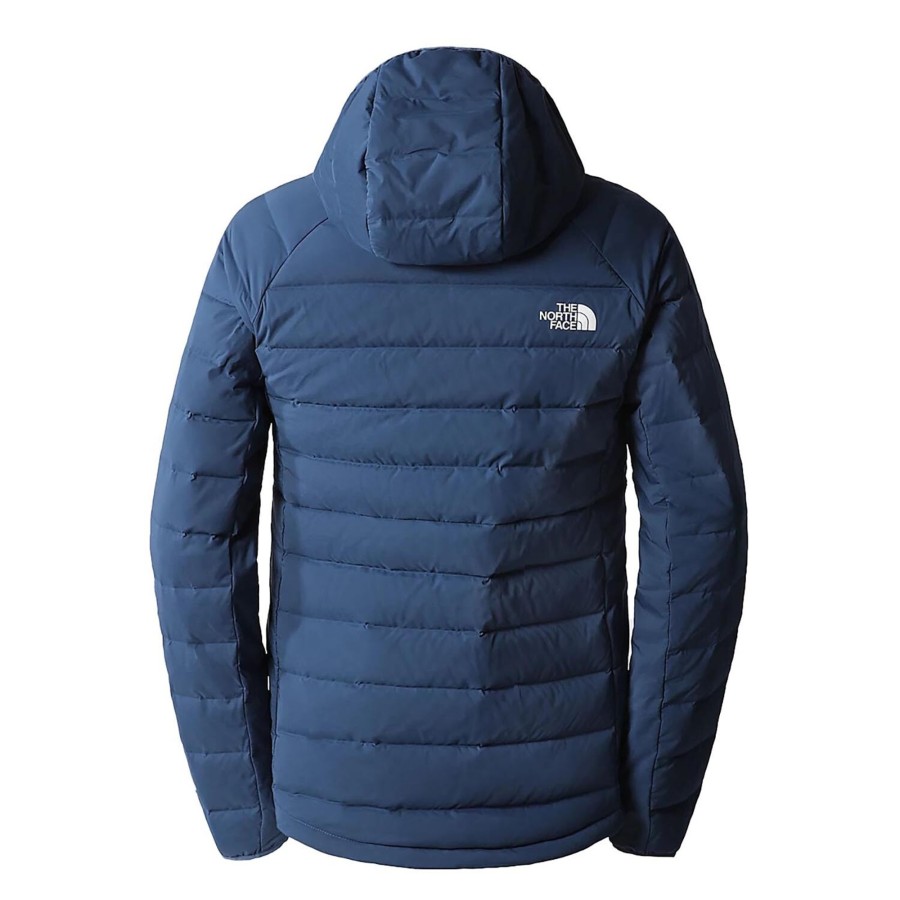 Herre The North Face | The North Face Mens Belleview Stretch Down Hoodie Bla (Shady Blue)