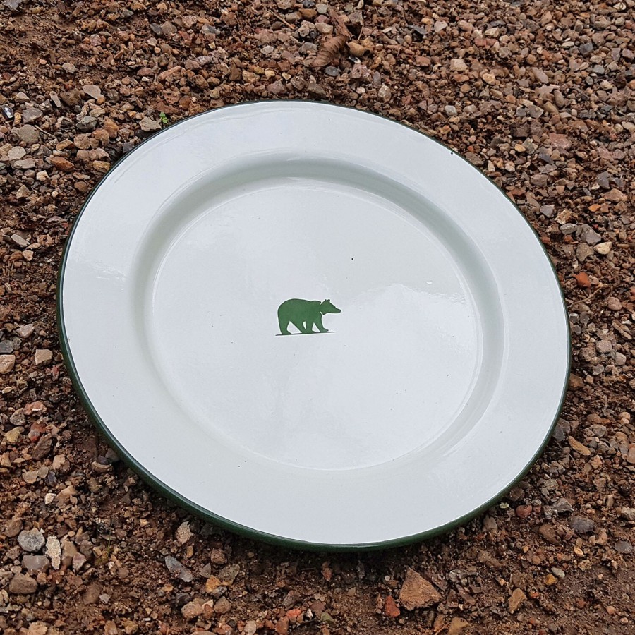 Mad-Drikke Frilufts | Friluftsland Enamel Plate Bear Logo