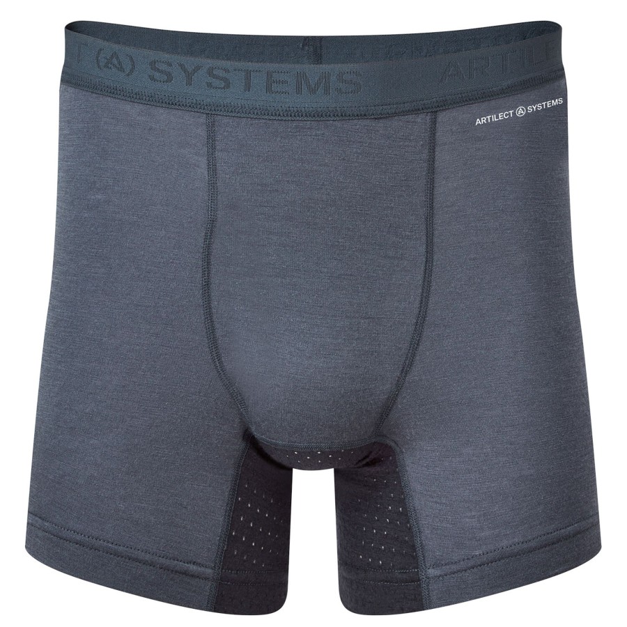 Herre Artilect | Artilect Mens Boulder 125 Boxer Brief Bla (Dusk Blue/Black)