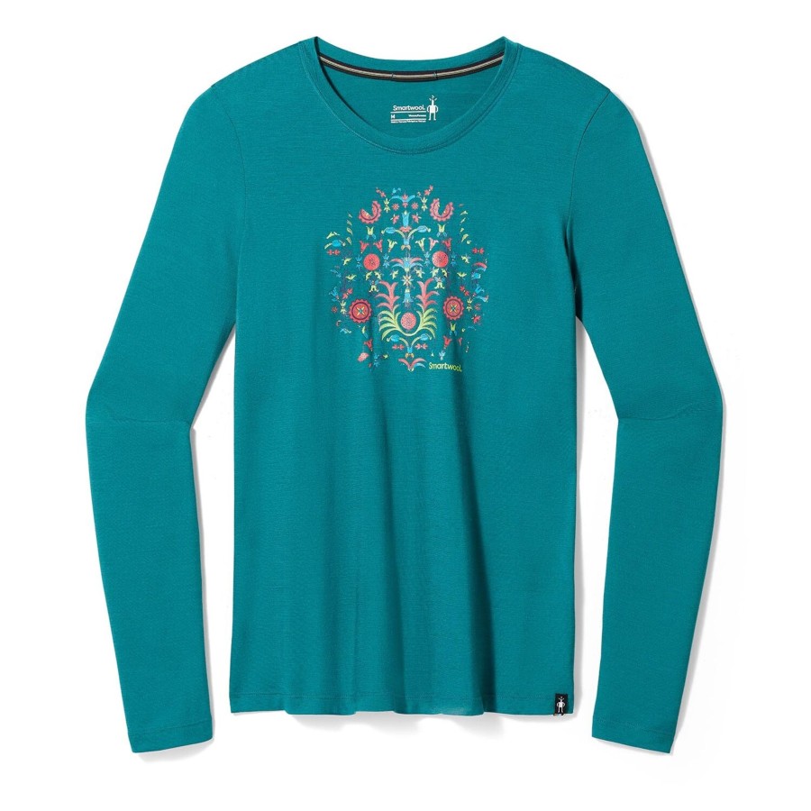 Dame Smartwool | Smartwool Womens Floral Tundra Graphic L/S Tee