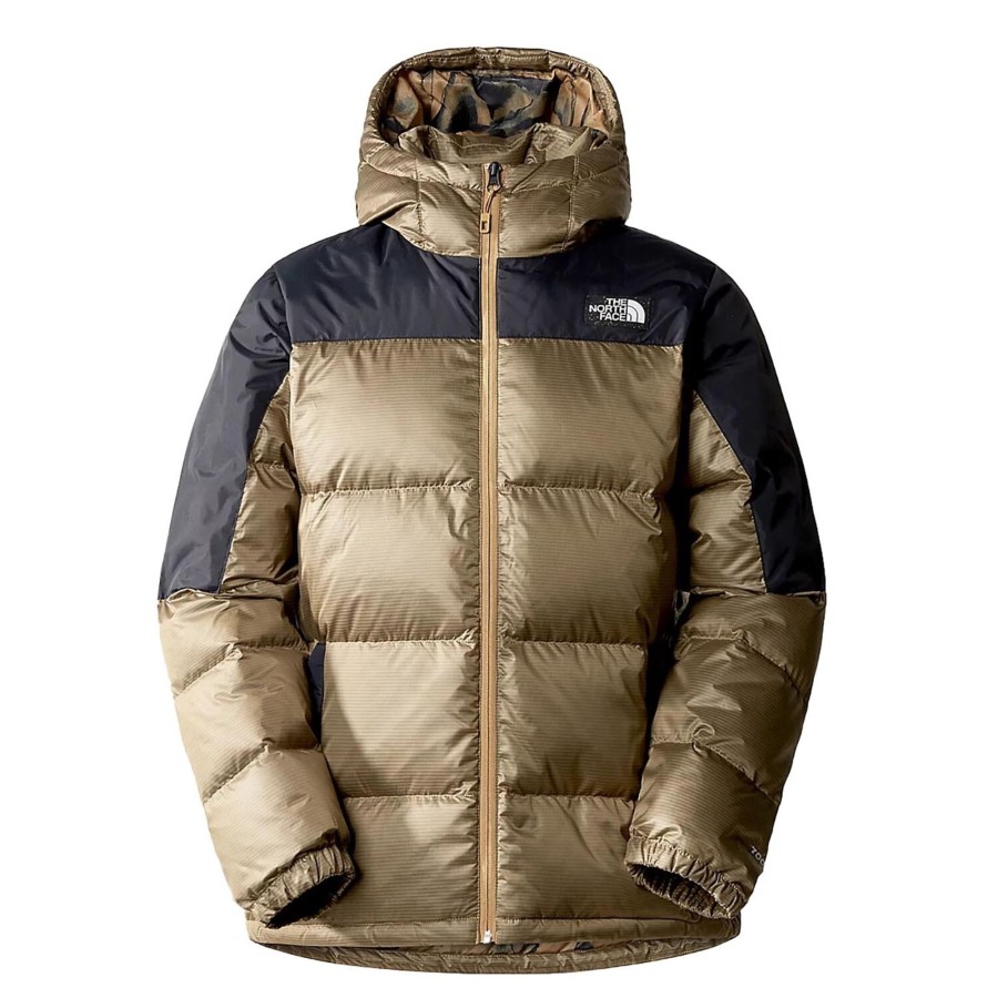 Herre The North Face | The North Face Mens Diablo Recycled Down Hoodie Beige (Almond Butter/Tnf Black)