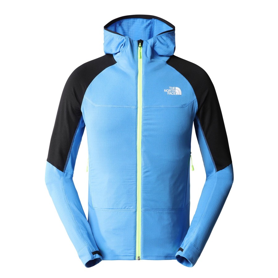 Herre The North Face | The North Face Mens Bolt Polartec Hoodie Bla (Super Sonic Blue/Tnf Black)