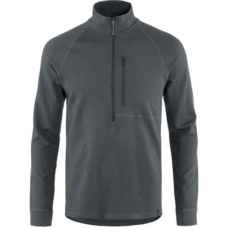 Herre Tierra | Tierra Mens Midlana 340 Merino Half Zip Gra (Graphite)