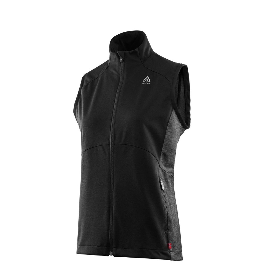 Dame Aclima | Aclima Womens Flexwool Sports Vest Sort (Jet Black)