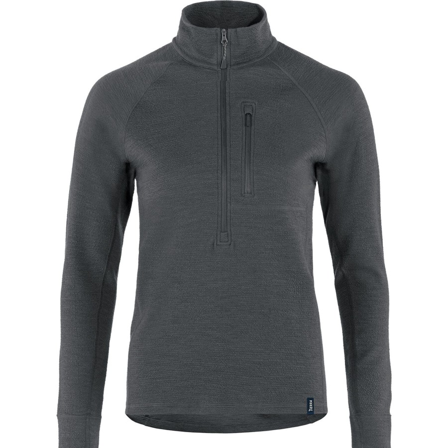 Dame Tierra | Tierra Womens Midlana 340 Merino Half Zip Gra (Graphite)