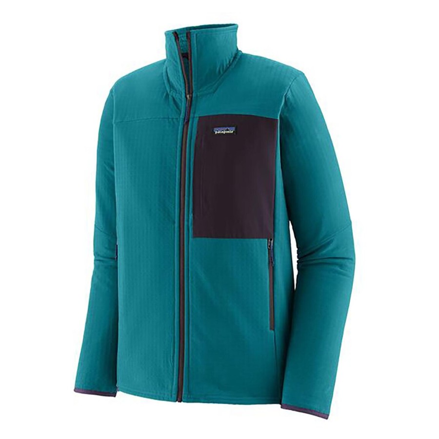 Herre Patagonia | Patagonia Mens R2 Techface Jacket Bla (Belay Blue)