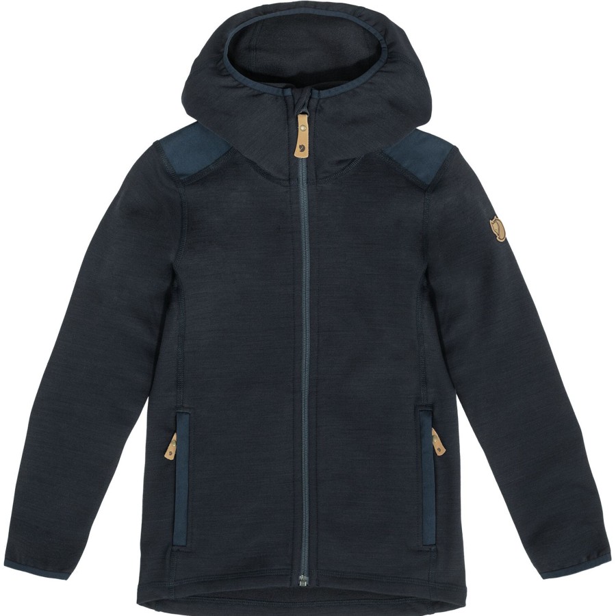 Born Fjällräven | Fjallraven Kids Keb Fleece Hoodie Bla (Dark Navy/555)