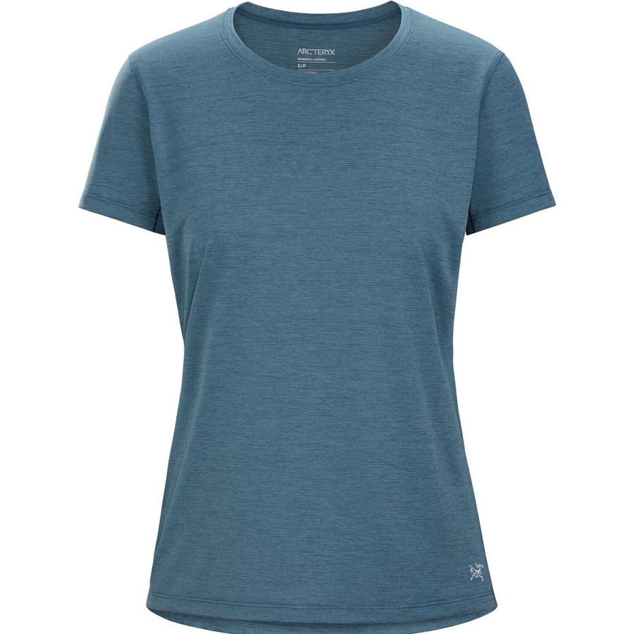 Dame Arc'teryx | Arcteryx Womens Taema Crew S/S Bla (Serene Heather)