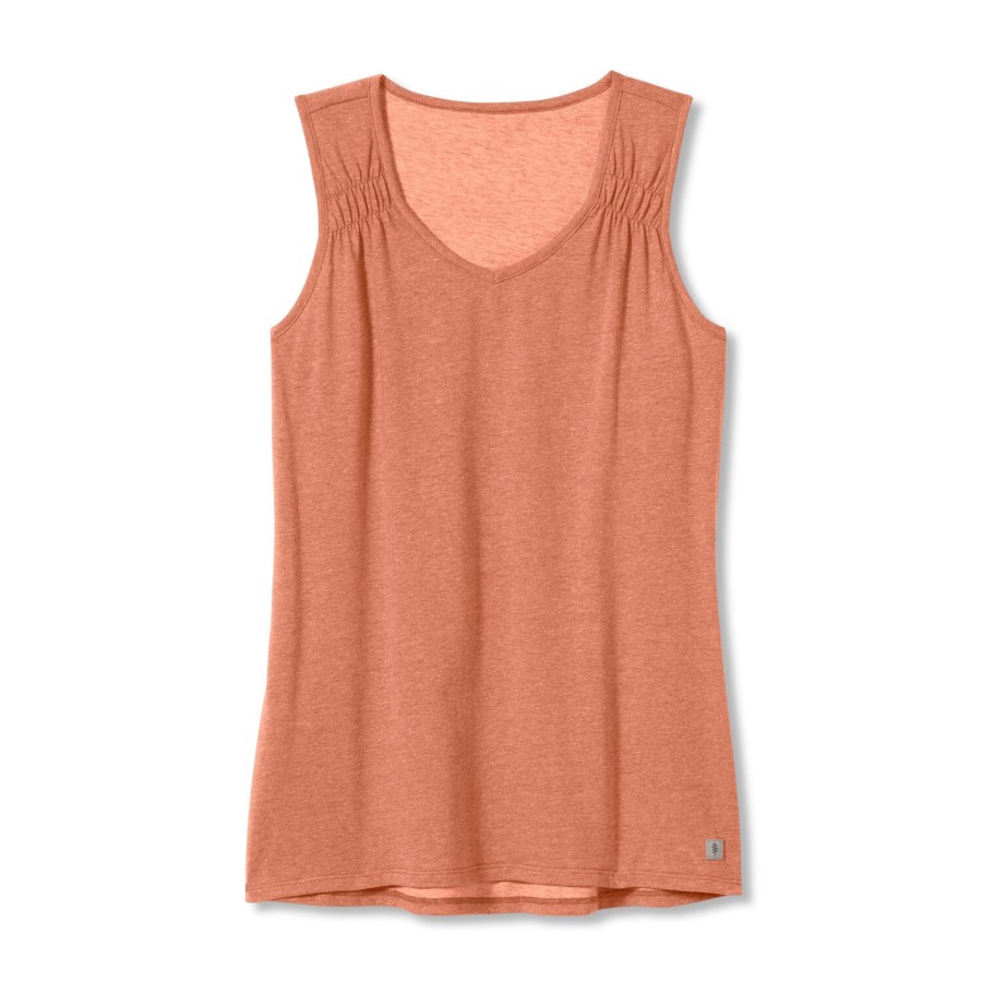 Dame Royal Robbins | Royal Robbins Womens Featherweight Tank Orange (Sun Baked)