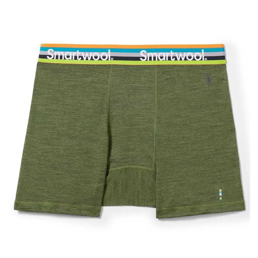 Herre Smartwool | Smartwool Mens Merino Sport 150 Boxer Brief Boxed Gron (Moss Green Heather)