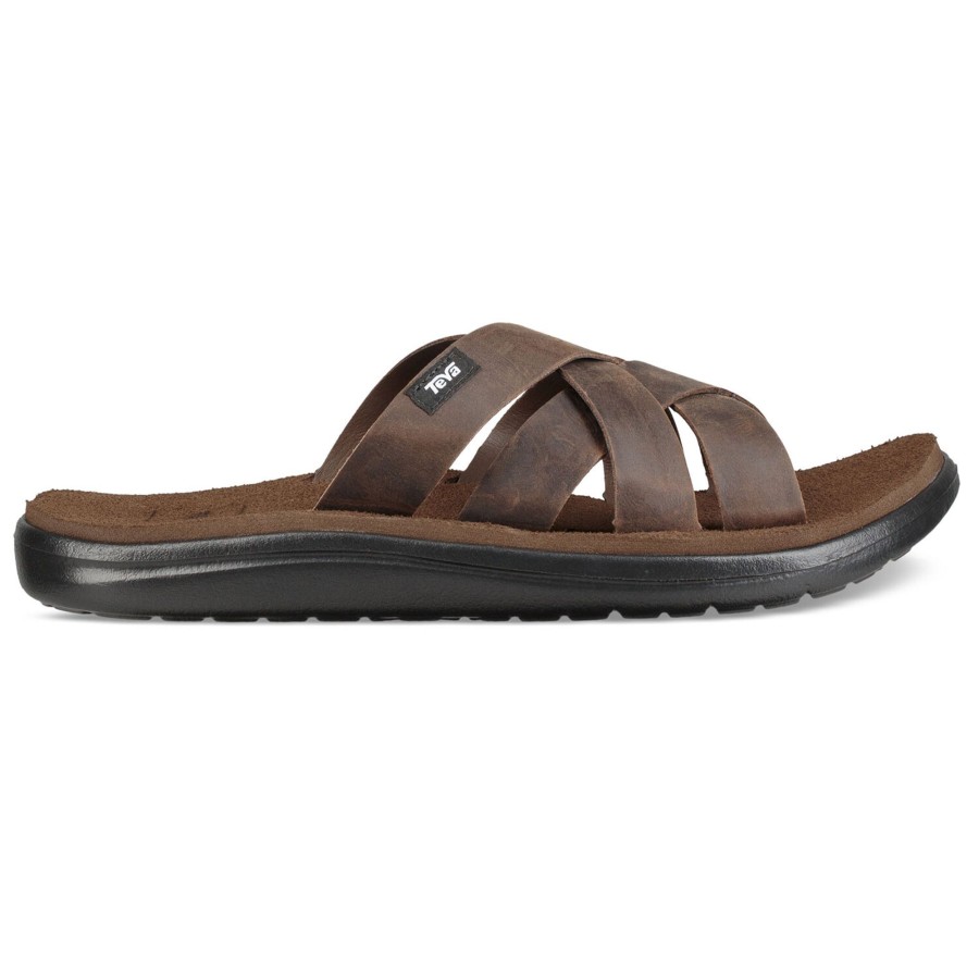 Fodtoj Teva | Teva Mens Voya Slide Leather Brun (Carafe)