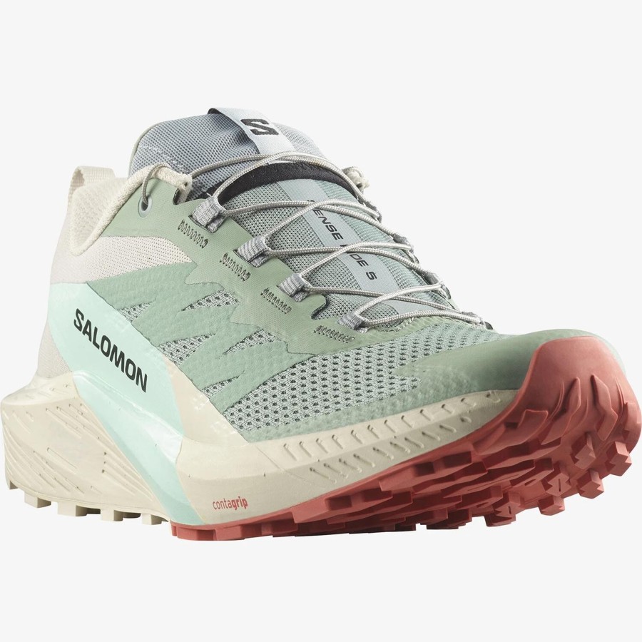 Fodtoj Salomon | Salomon Mens Sense Ride 5 Gron (Lily Pad)