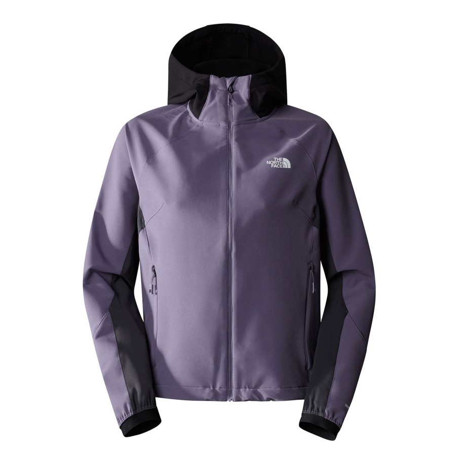 Dame The North Face | The North Face Womens Ao Softshell Hoodie Gra (Lunar Slate/Asph Grey/Tnf Blk)