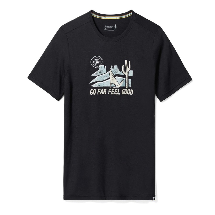 Herre Smartwool | Smartwool Moonlight Desert Graphic Ss Tee Slim Fit Sort (Black)