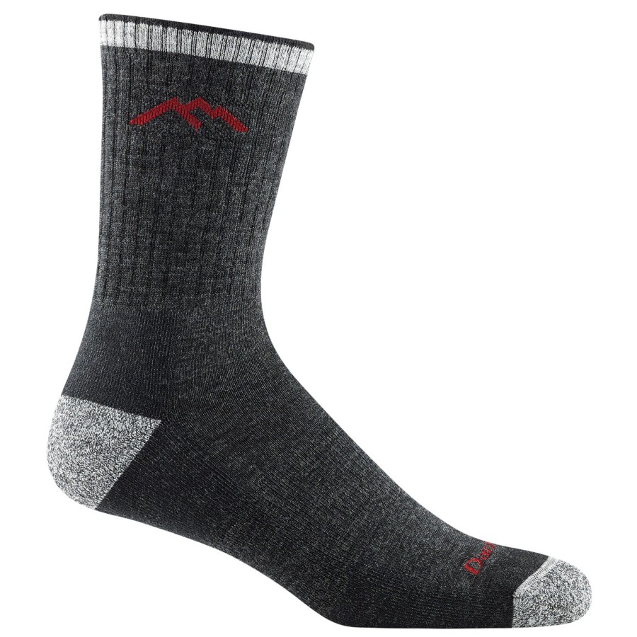 Fodtoj Darn Tough | Darn Tough Mens Hiker Micro Crew Sock Cushion Sort (Black)