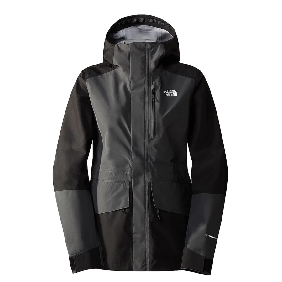 Dame The North Face | The North Face Womens Dryzzle Alleather Futurelight Jkt Gra (Asphalt Grey/Tnf Black)