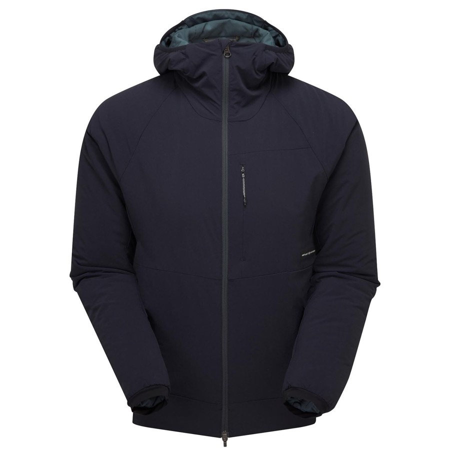 Herre Artilect | Artilect Mens Elevate Primaloft Bio Ins Hoodie Sort (Sky Captain)