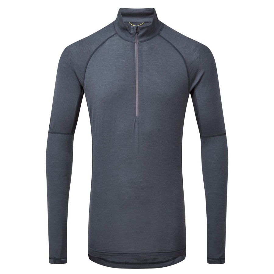 Herre Artilect | Artilect Mens Boulder 125 1/4 Zip Bla (Dusk Blue/Black)