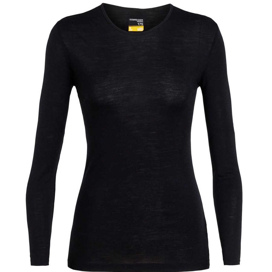 Dame Icebreaker | Icebreaker Womens 175 Everyday L/S Crewe Sort (Black)