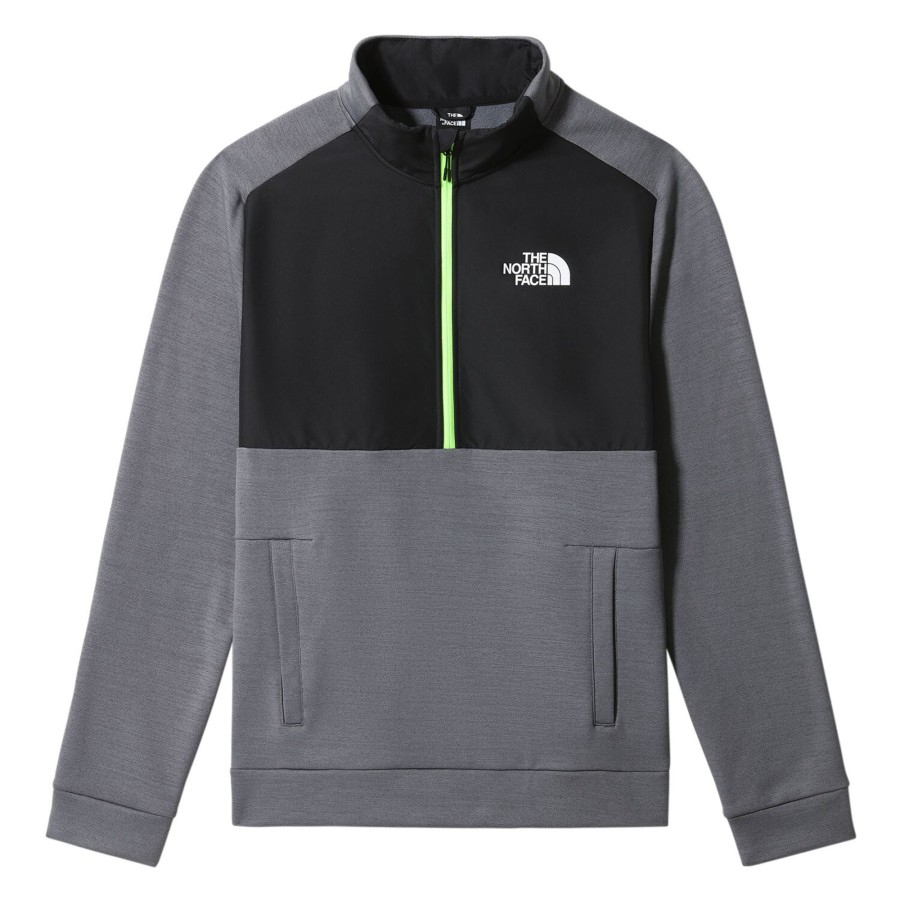 Herre The North Face | The North Face Mens Ma 1/4 Fleece Gra (Vanadis Grey Dk Hthr/Tnf Blk)