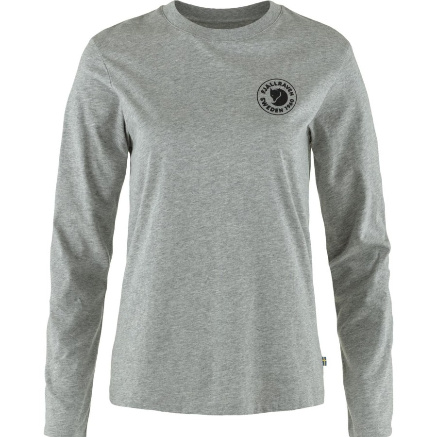 Dame Fjällräven | Fjallraven Womens 1960 Logo T-Shirt L/S Gra (Grey-Melange/020-999)