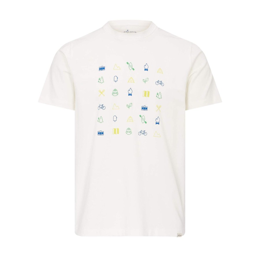 Herre Frilufts | Frilufts Mens Glarus Printed T-Shirt Hvid (Bright White)