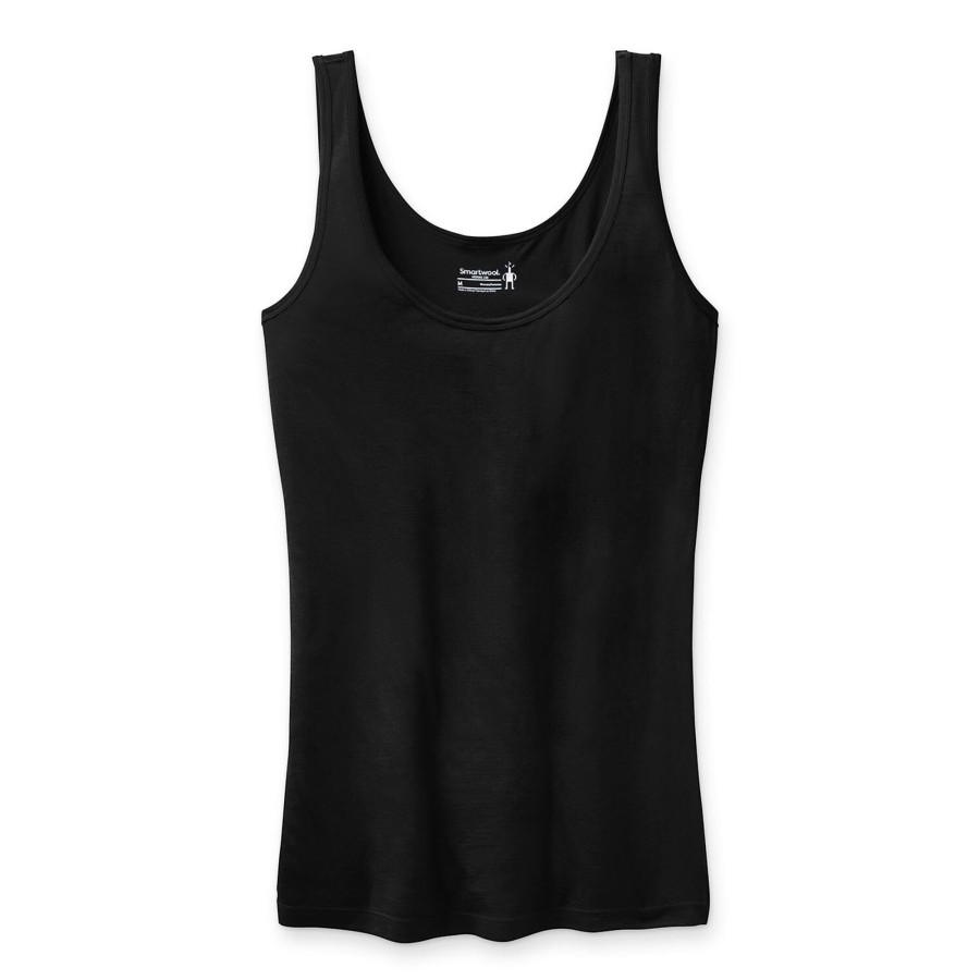 Dame Smartwool | Smartwool Womens Merino Tank Sort (Black)