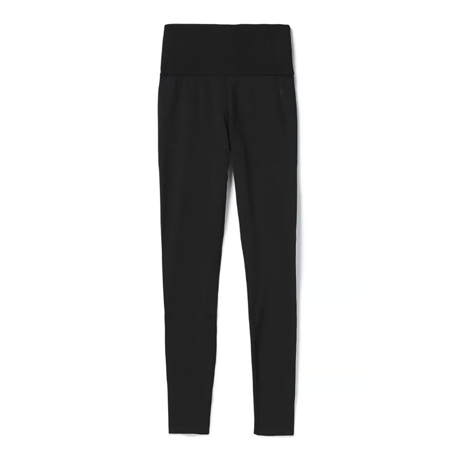 Dame Smartwool | Smartwool Womens Int.Knit Merino Sport Fleece Legging Sort (Black)