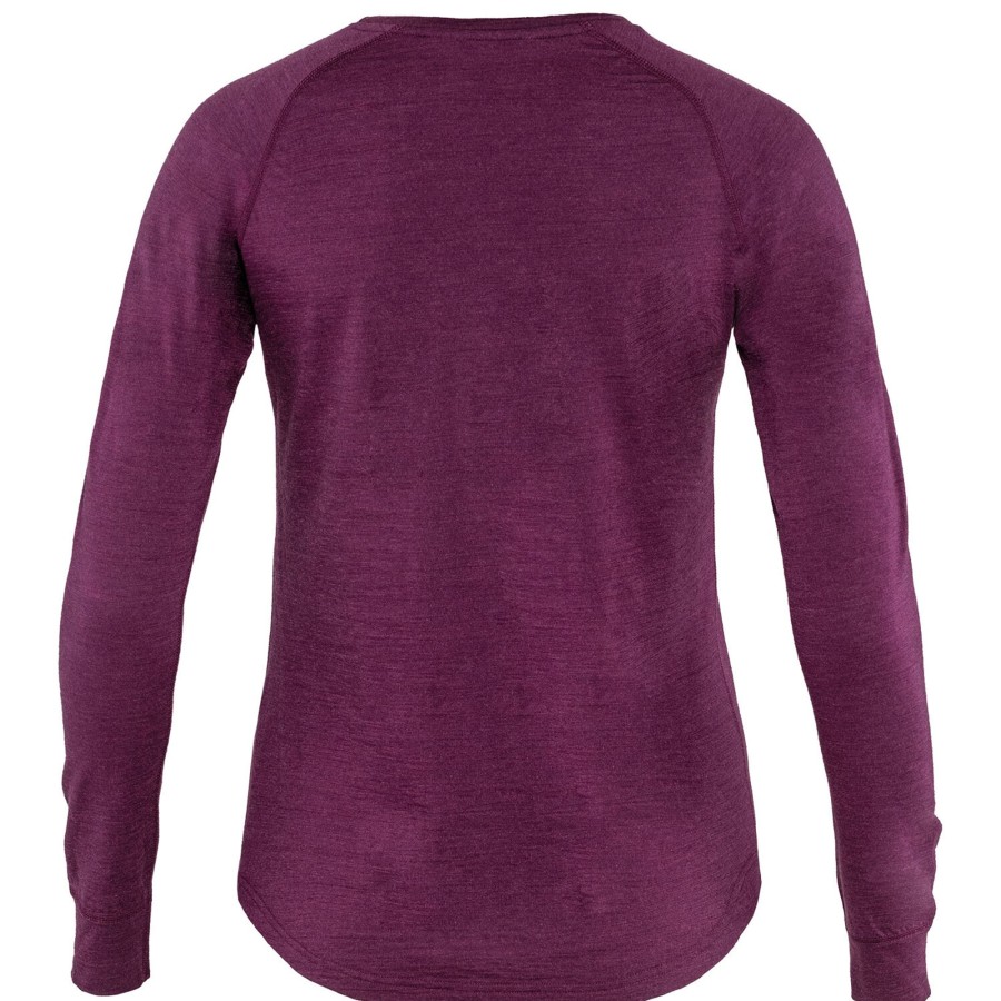 Dame Tierra | Tierra Womens Woolpa L/S Tee Lilla (Deep Purple)