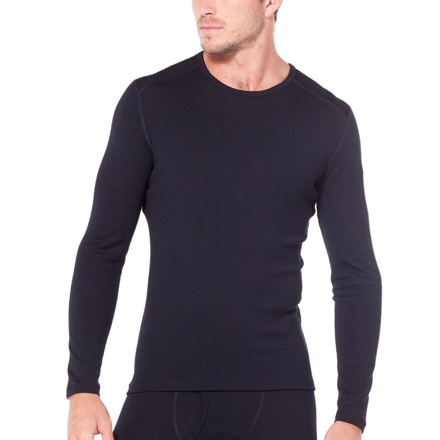 Herre Icebreaker | Icebreaker Mens 260 Tech L/S Crewe Sort (Black)