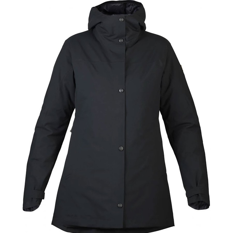 Dame Fjällräven | Fjallraven Womens High Coast Eco-Shell Padded Parka Sort (Black/550)