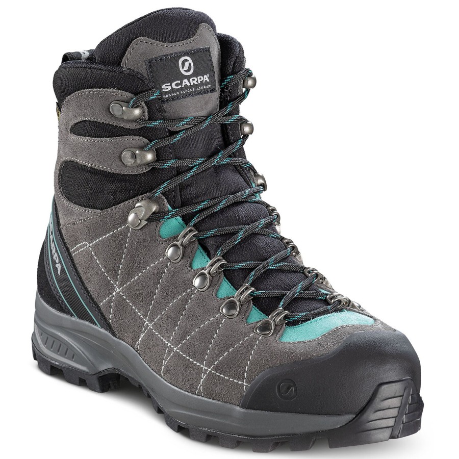 Fodtoj Scarpa | Scarpa Womens R-Evo(Lution) Gtx Gra (Titanium/Green Blue)