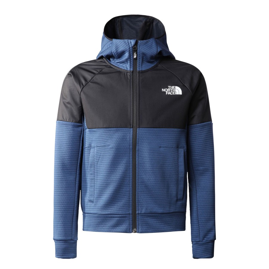 Born The North Face | The North Face Youths Mountain Athletics Full Zip Hoodie Bla (Shady Blue)