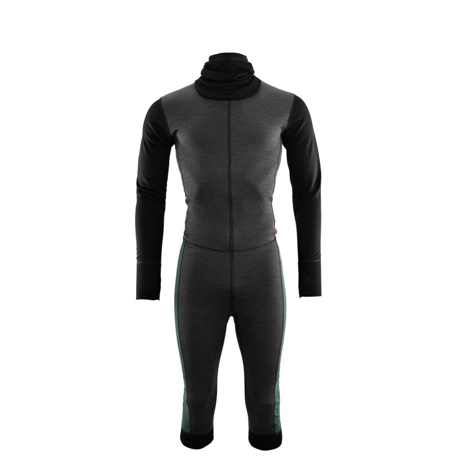 Herre Aclima | Aclima Mens Warmwool Overall 3/4 Gron (Marengo/Jet Black/Green Gables)