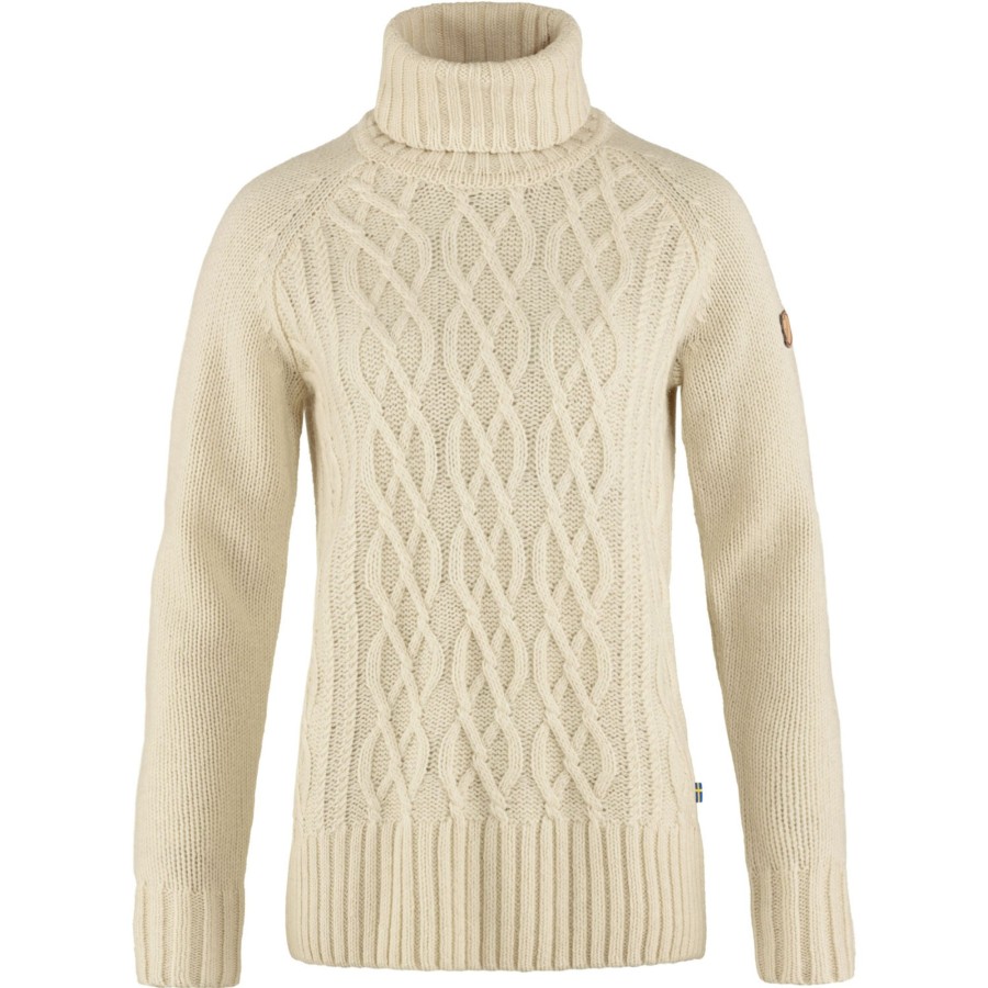 Dame Fjällräven | Fjallraven Womens Ovik Cable Knit Roller Neck