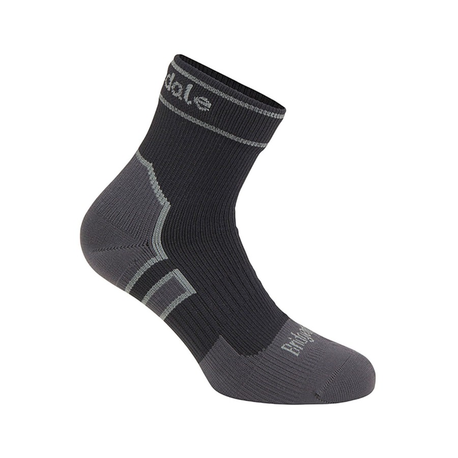 Fodtoj Bridgedale | Bridgedale Stormsock Lightweight Ankle Gra (Black/Mid Grey)