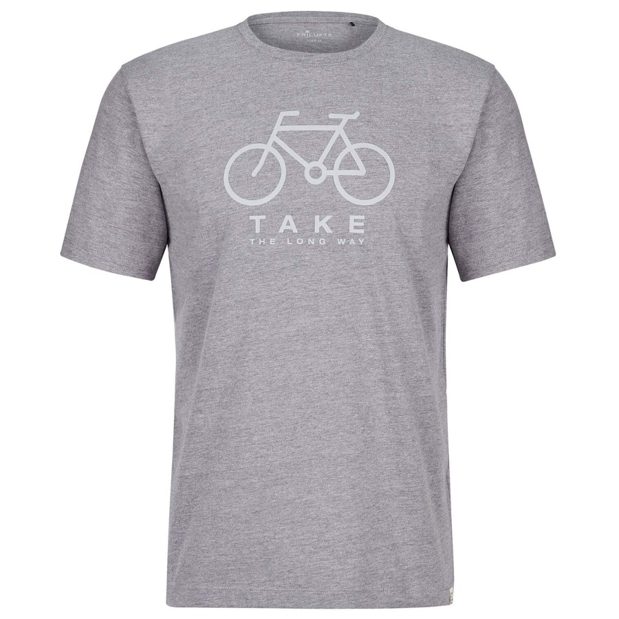 Herre Frilufts | Frilufts Mens Reykholt Printed T-Shirt Gra (Smoked Pearl Bike Classic)