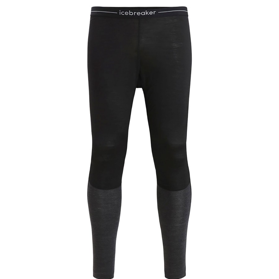 Herre Icebreaker | Icebreaker Mens 125 Zoneknit Leggings Sort (Black/Jet Hthr/Cb)