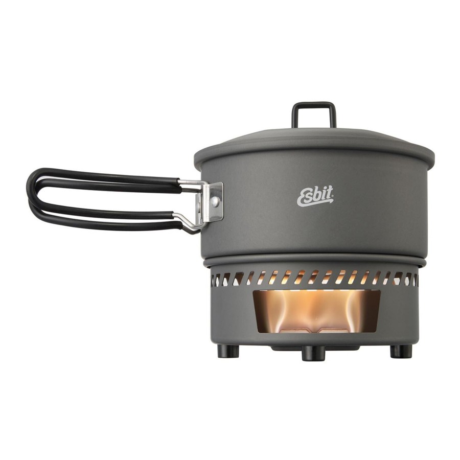 Mad-Drikke Esbit | Esbit Solid Fuel Cookset, 1000 Ml