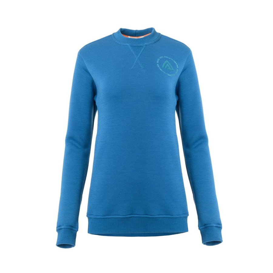 Dame Aclima | Aclima Womens Fleecewool V2 Crewneck Bla (Corsair)