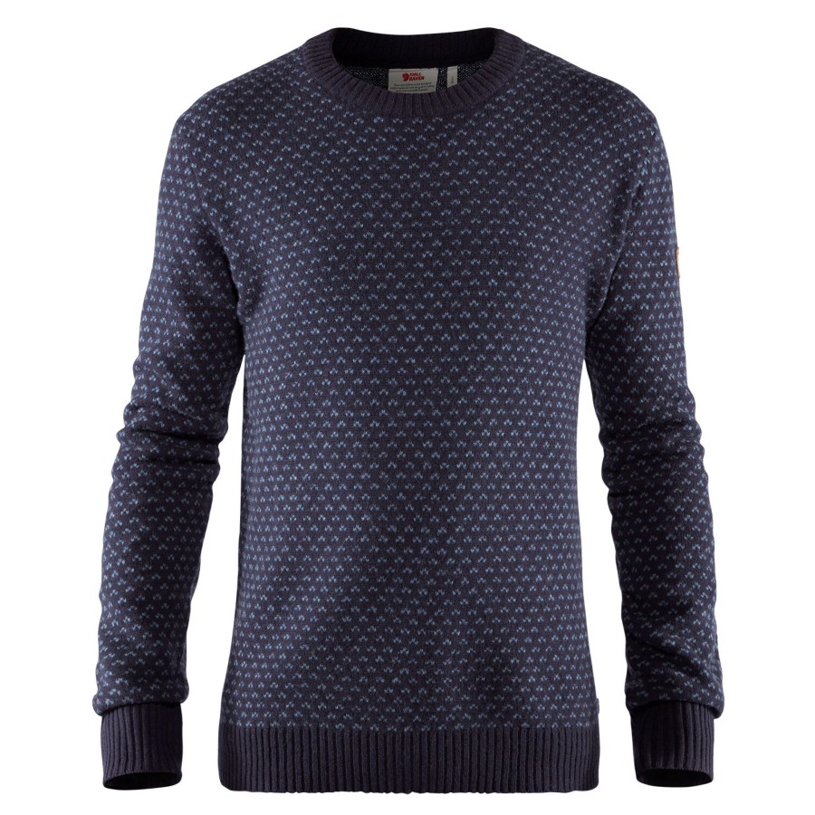 Herre Fjällräven | Fjallraven Mens Ovik Nordic Sweater Bla (Dark Navy/555)