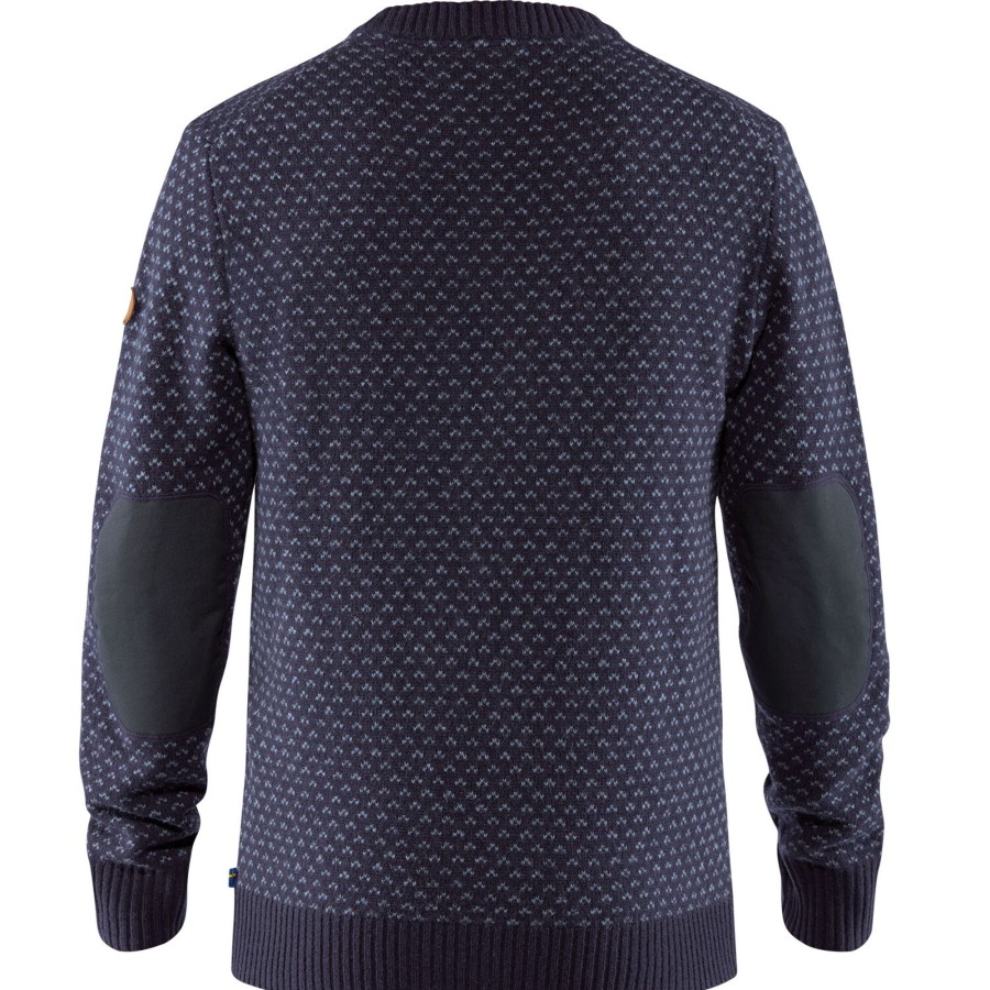 Herre Fjällräven | Fjallraven Mens Ovik Nordic Sweater Bla (Dark Navy/555)