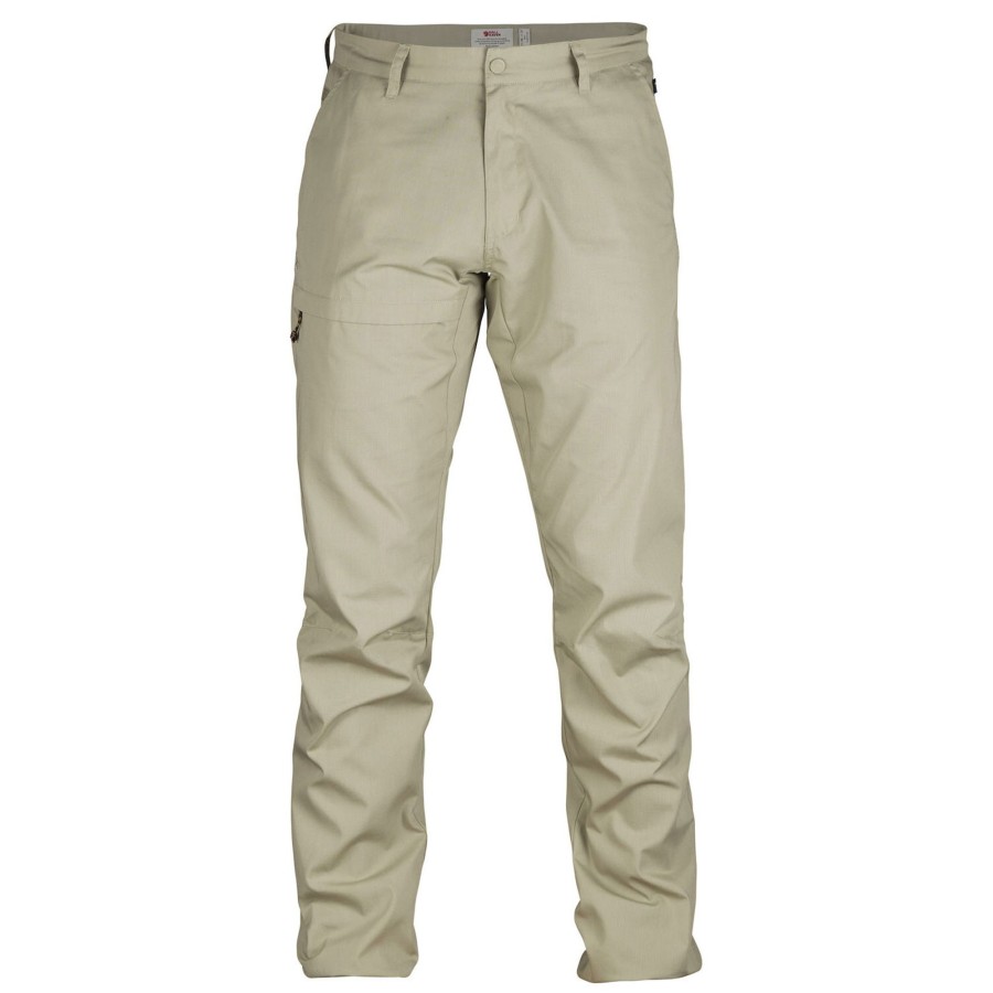 Herre Fjällräven | Fjallraven Mens Travellers Trousers Hvid (Limestone/217)